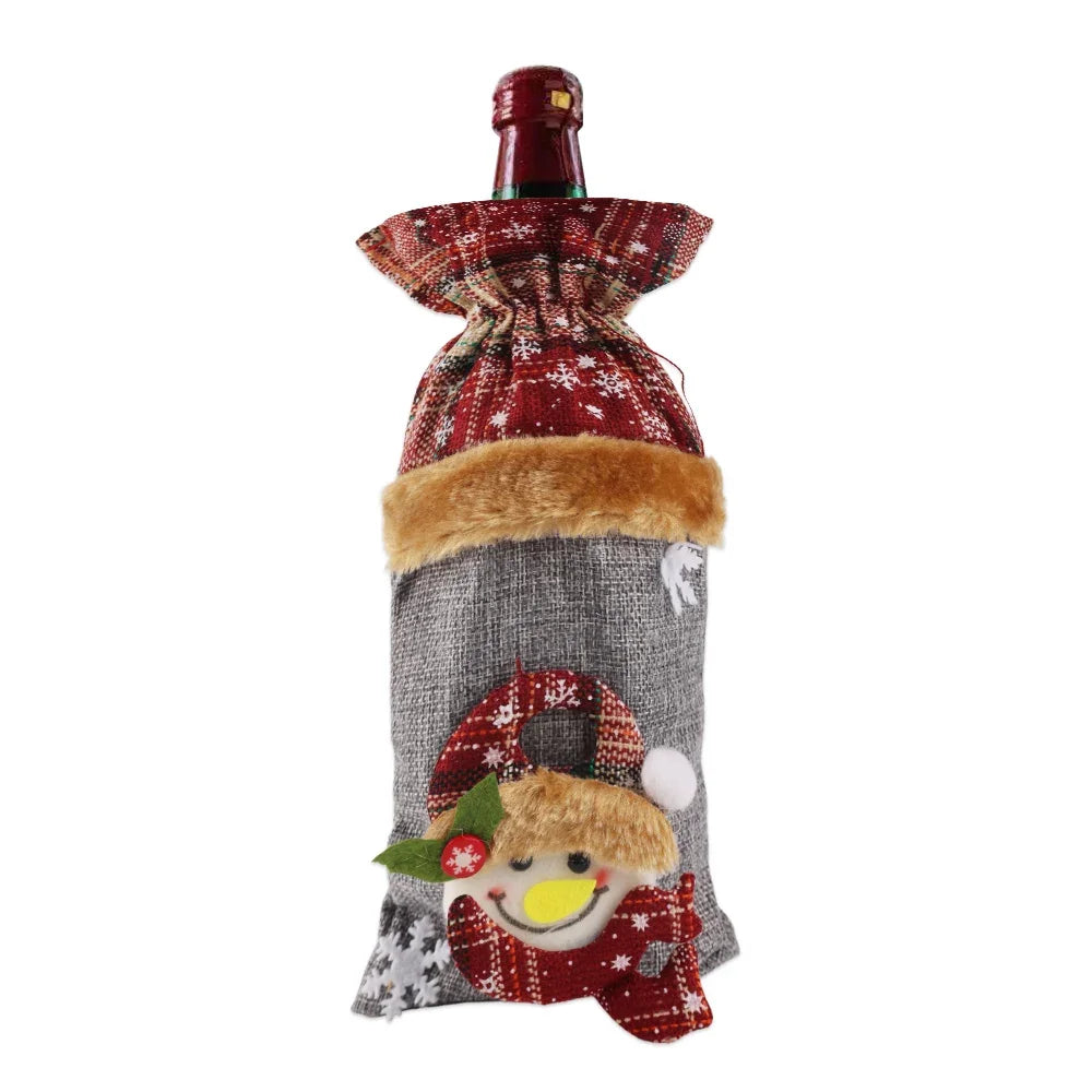 Christmas Wine Bottle Decoration