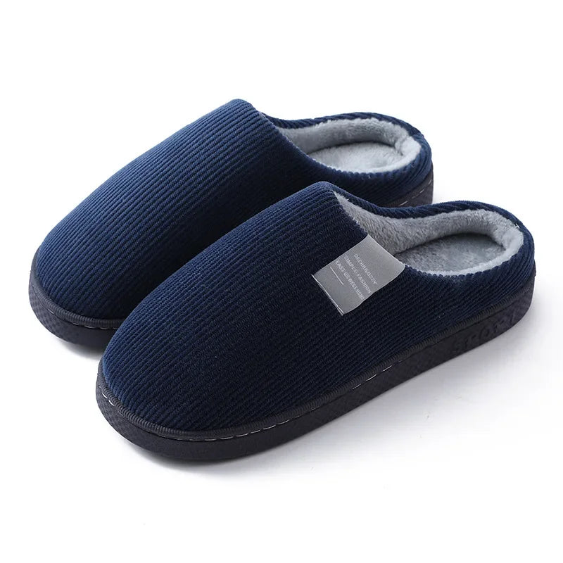Cotton women slippers autumn & winter home indoor warm plush non-slip thick-soled