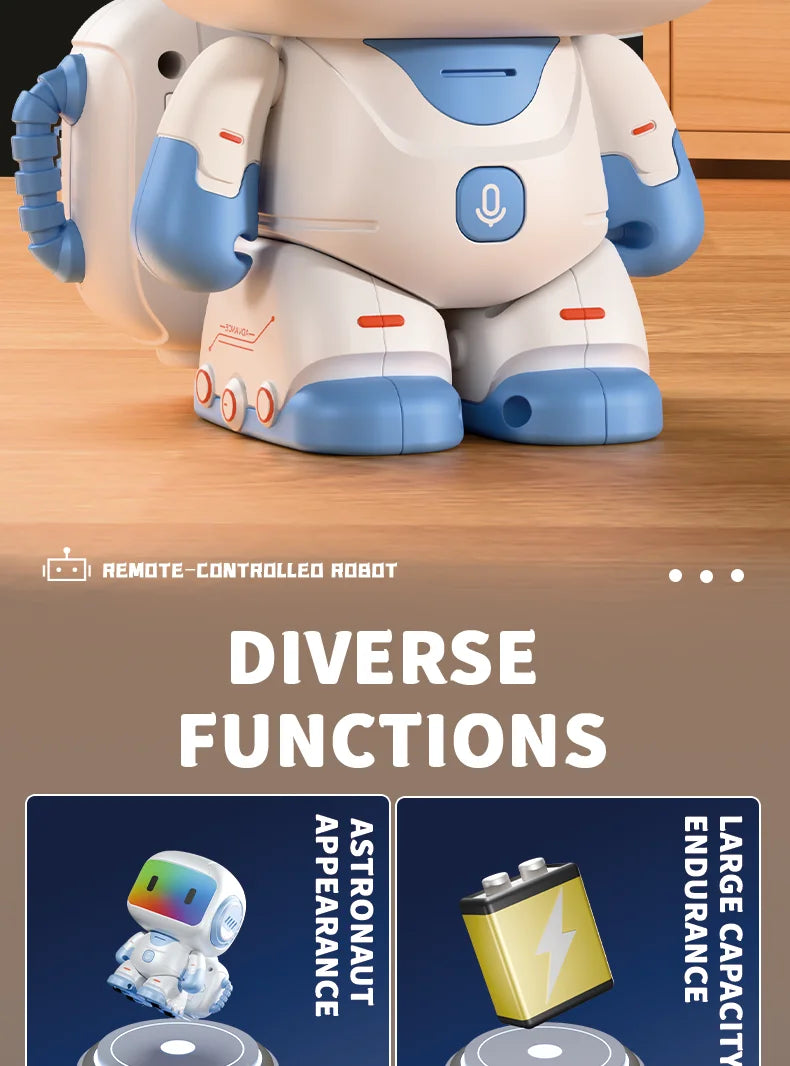 Intelligent remote control robot, interactive recording, lighting, music, dance toys, birthday gifts for boys and girls