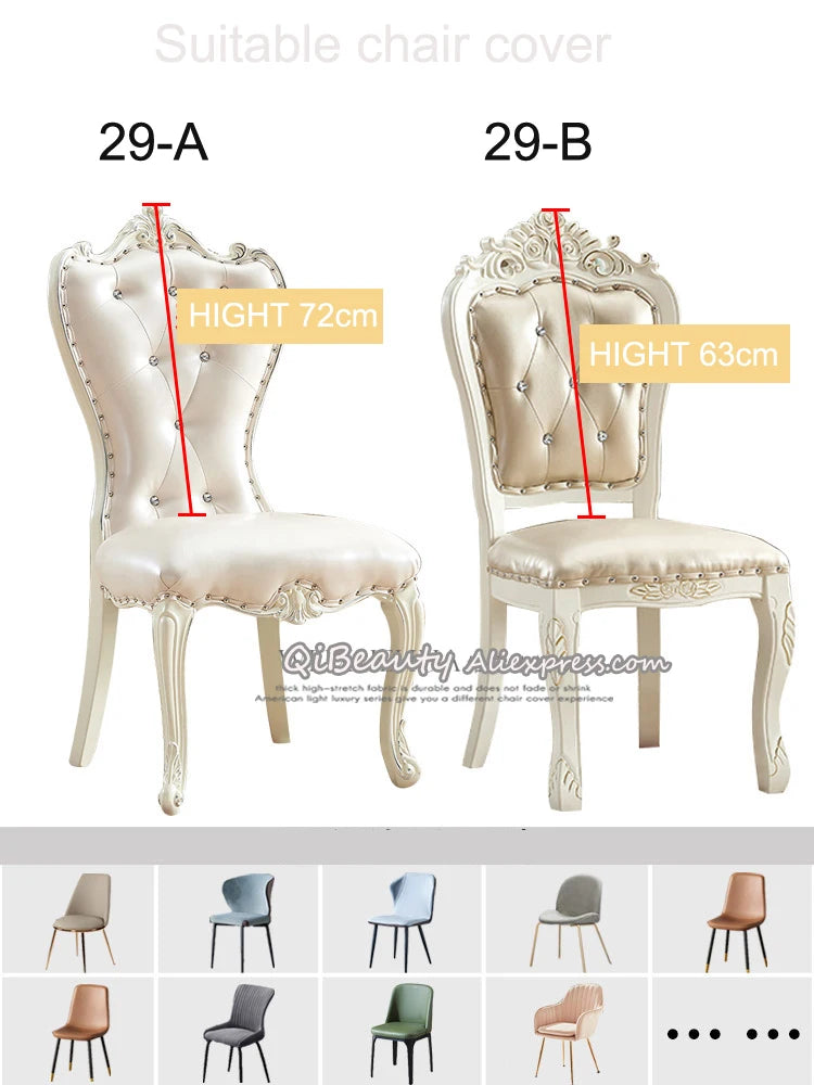 Luxury high-quality European table chair cover Elastic seat cover Protective cover Full skirt stool cover Home decoration