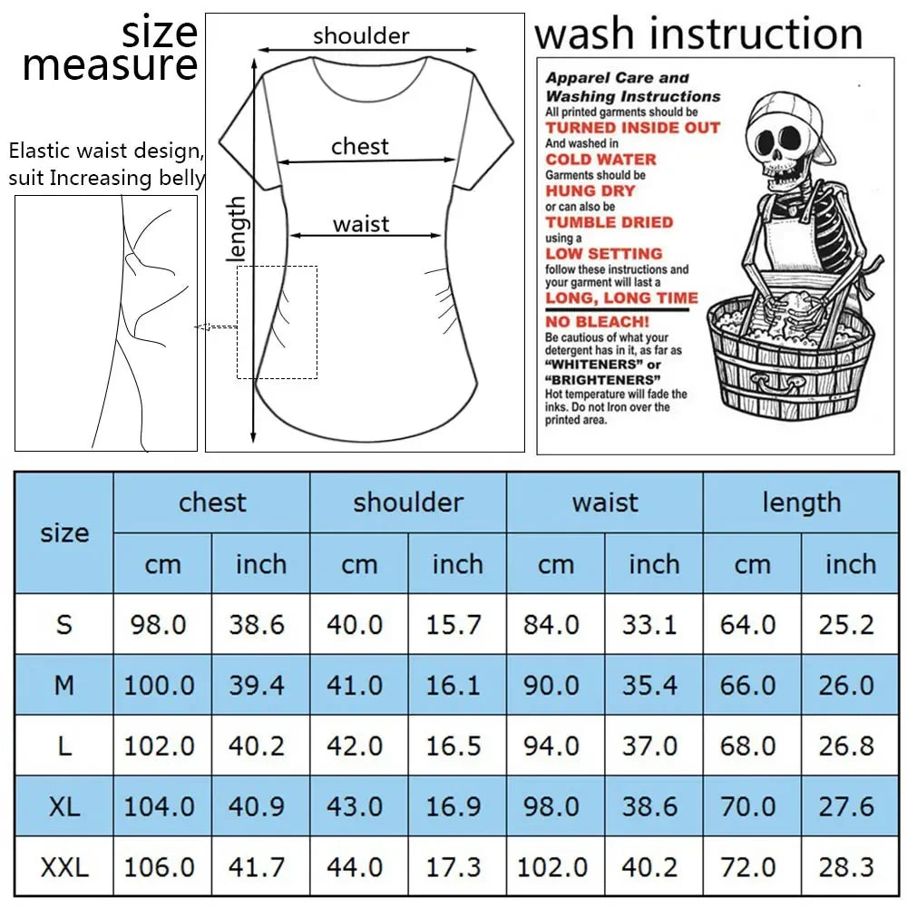 Fun Bun in The Oven Pattern Print Maternity T-shirt Comfortable Short Sleeve Pregnant Tee Women Pregnancy Announcement Clothing