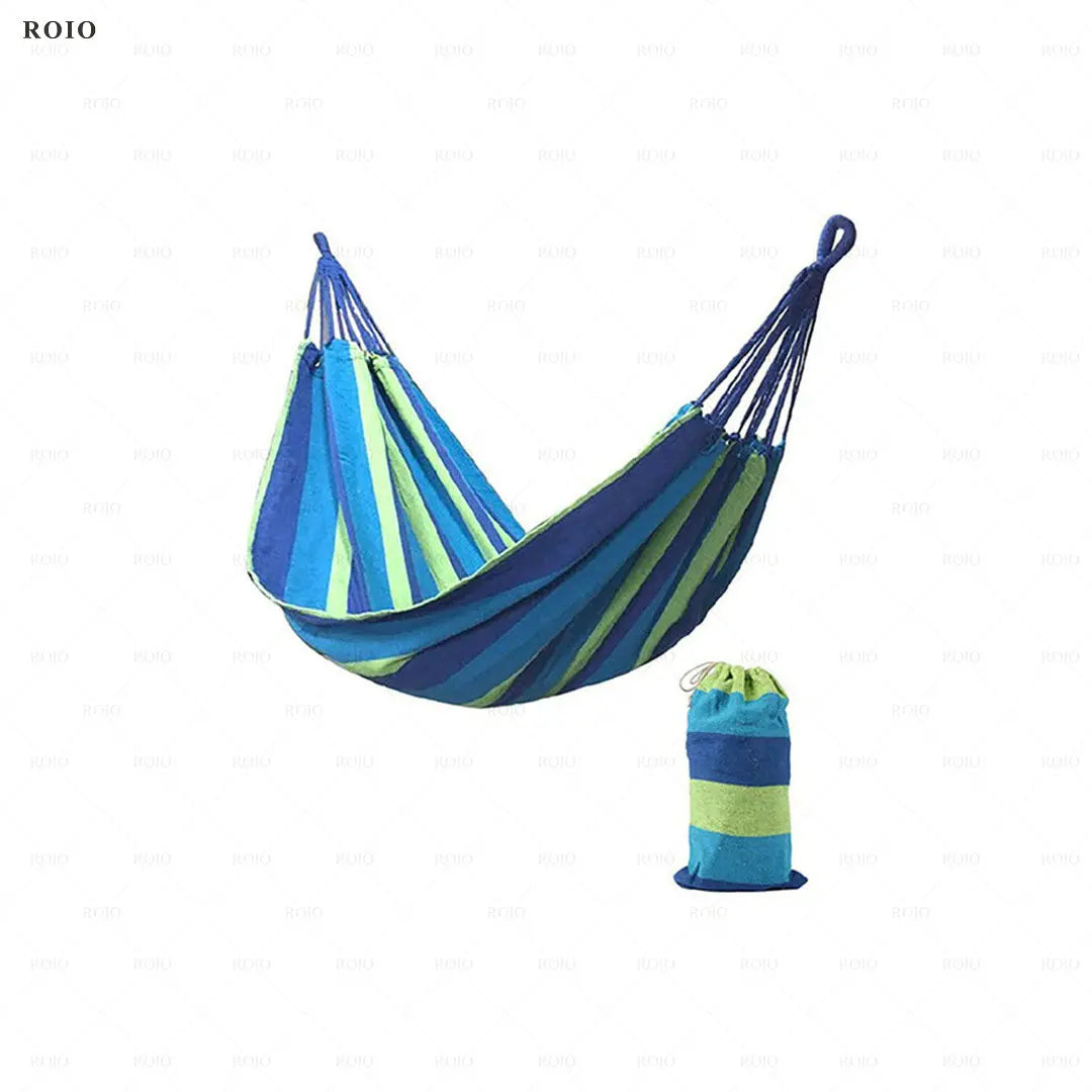 Outdoor Camping Hammock Thickened Durable Fabric Canvas with Bag