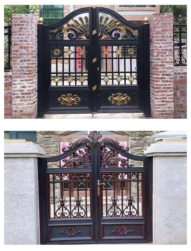 Gate villa aluminum courtyard European style garden gate manufacturer supply