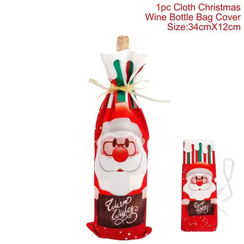 Christmas Wine Bottle Decoration