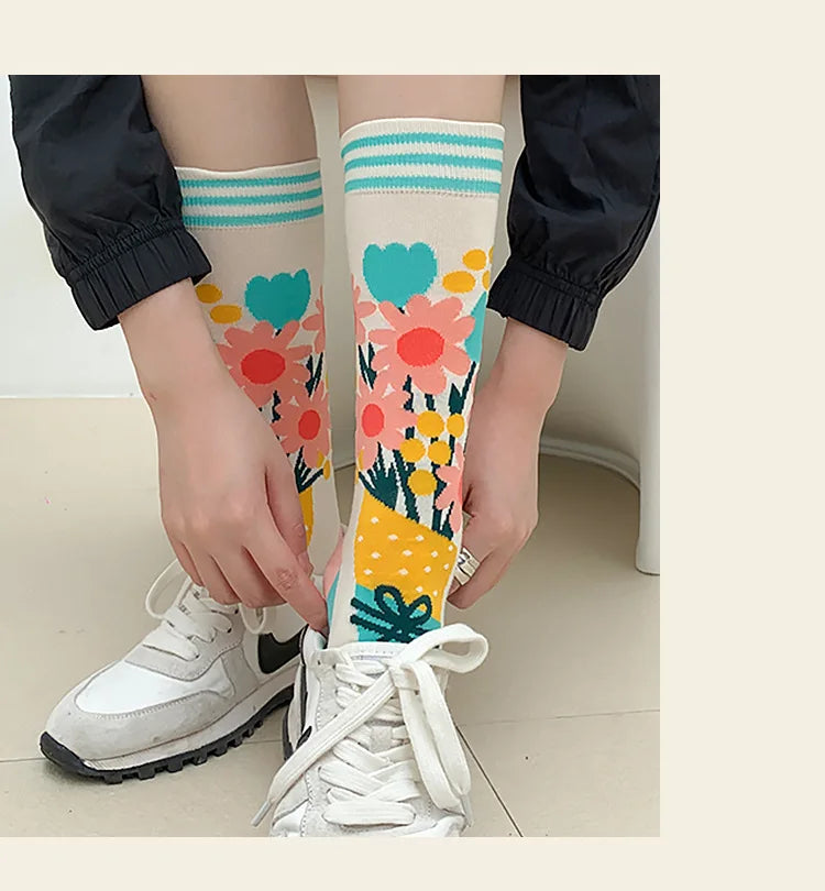 Fashion Colorful Spring Autumn Women's Socks