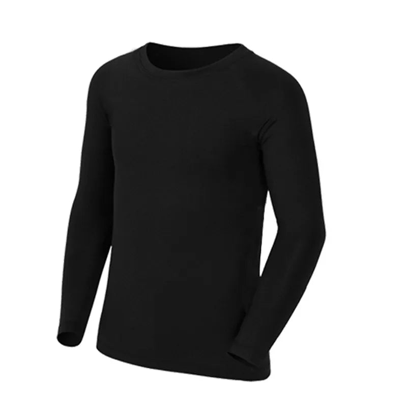 Kids Children Boy Girl Compression Running Long T Shirt Fitness Sport Basketball Football Gym Sportswear Soccer Clothes 25