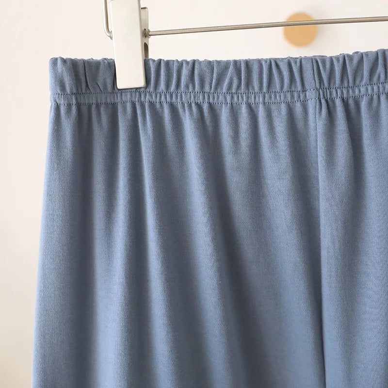 100% Cotton Men Pajamas, Thick sleepwear Long sleeved long pants Nightwear Loungewear