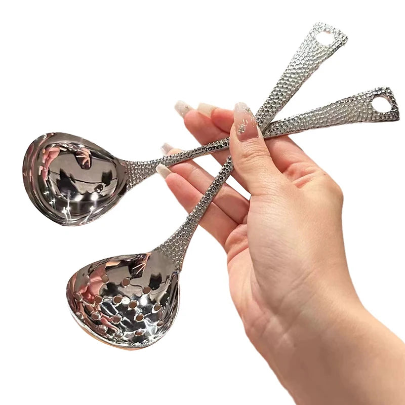Stainless Steel Soup Spoon Deepen Large Capacity Spoon Silver Mirror Polished Flatware Soup Rice Home Kitchen Tableware