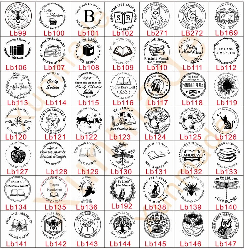 Custom Initials Embosser stamp,Book Embosser Personalized Wedding Embossing Stamp, Address Stamp, Form the Library Embosser