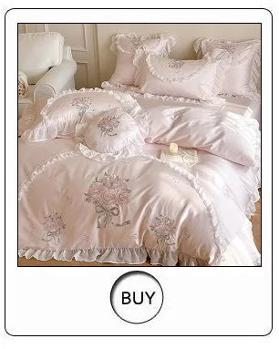 Luxury Three-line Embroidery Solid Color 1000TC Egyptian Cotton Bedding Set Duvet Cover Bed Sheet/Fitted Sheet Pillowcases 4Pcs