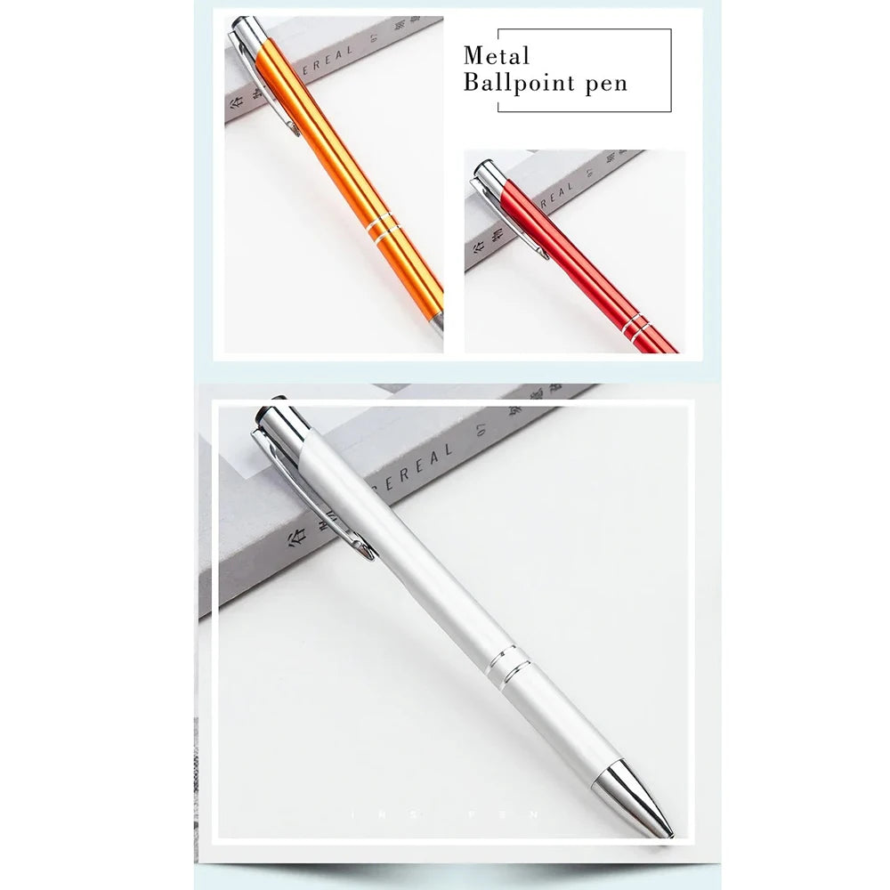 100 50 20 Pcs Custom Ballpoint Pen Metal Pen Support Custom Logo Advertising Personalized Pen Advertising Gift