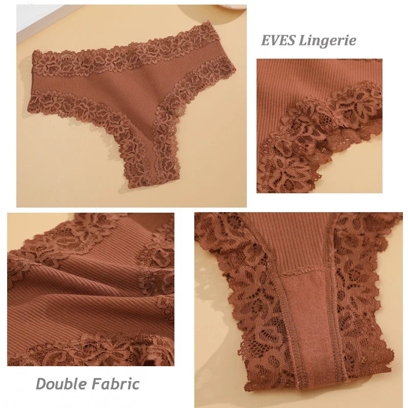 10PCS/Set Women Lace Cotton Panties Sexy Low-Waist