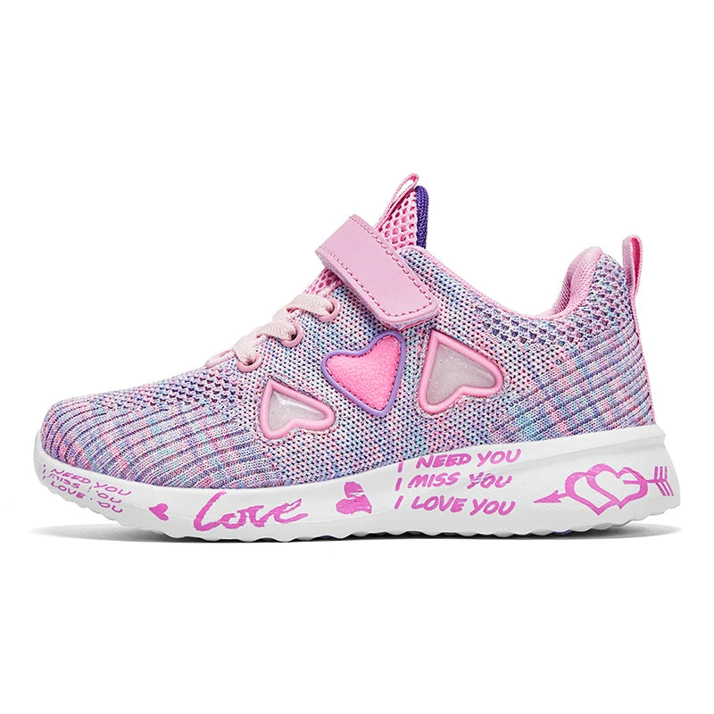 Cozy Knit Girls Ultra Breathable Lightweight Sneakers Spring & Summer