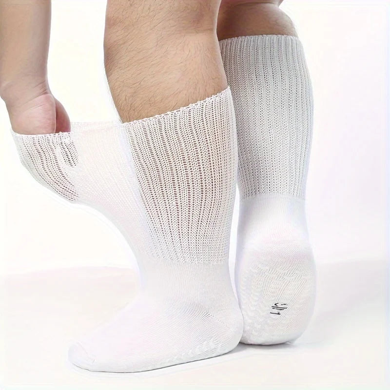 Extra Wide Socks for Swollen Feet,Soft Stretchy Senior Diabetic Socks Men's & Women's Non-slip