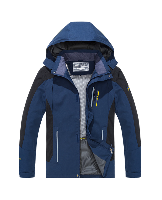 Men's Waterproof Hiking Jacket Large Size Windproof Windbreaker