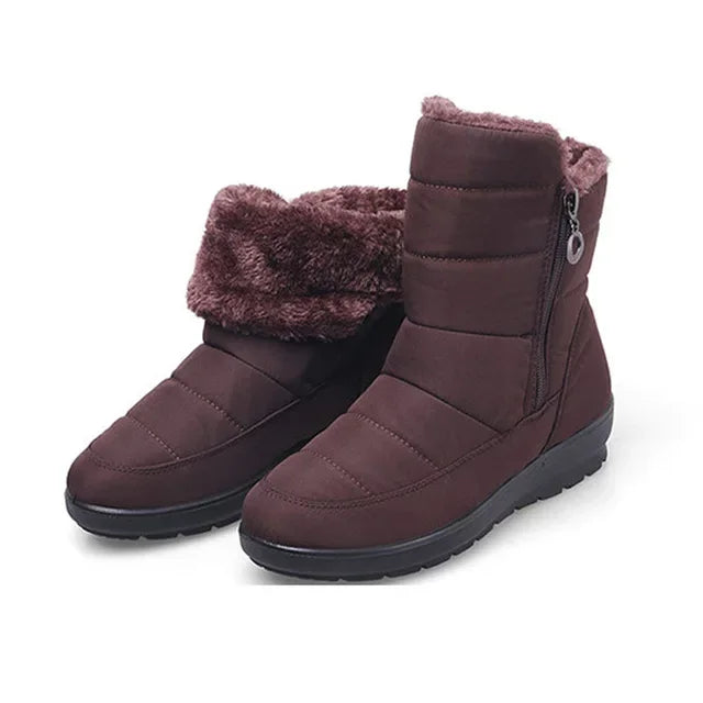 BEYARNE Waterproof non-slip winter boots plus cotton velvet shoes for women warm large size 41 42