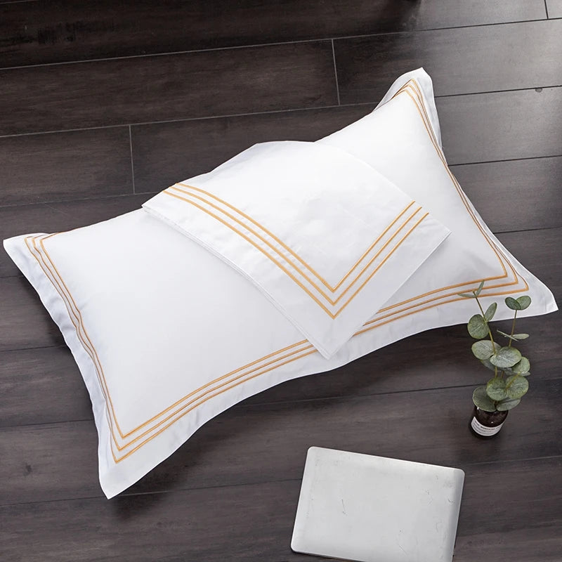 1pc Luxury 100% Egyptian Cotton Embroidery 5 stars Hotel Pillowcases
