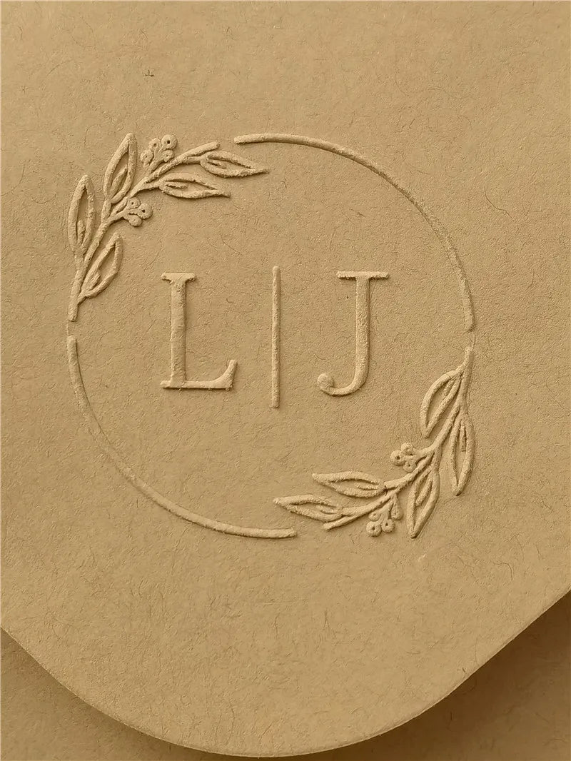Custom Initials Embosser stamp,Book Embosser Personalized Wedding Embossing Stamp, Address Stamp, Form the Library Embosser