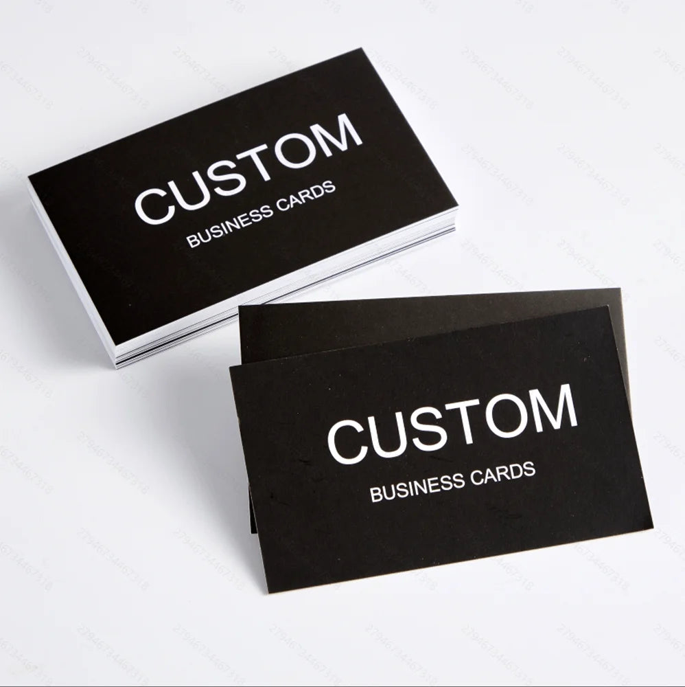 200/500/1000pcs Customizable Cards, Personalized Business Cards with Acrylic Storage Box, Waterproof Thank You Invitations