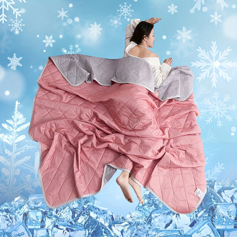 Cool Feeling Blanket Antibacterial Ice Cream Summer Quilt Washable Solid Color