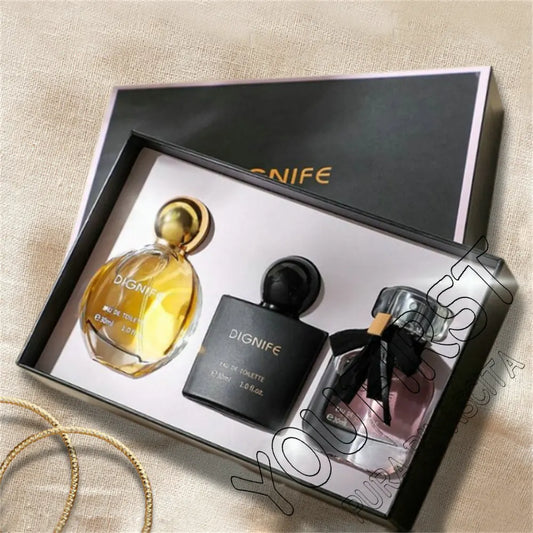 High Quality Women Perfume 90ml Floral Fruity Scent Body Spray Perfumes Gift Box 3pcs Set
