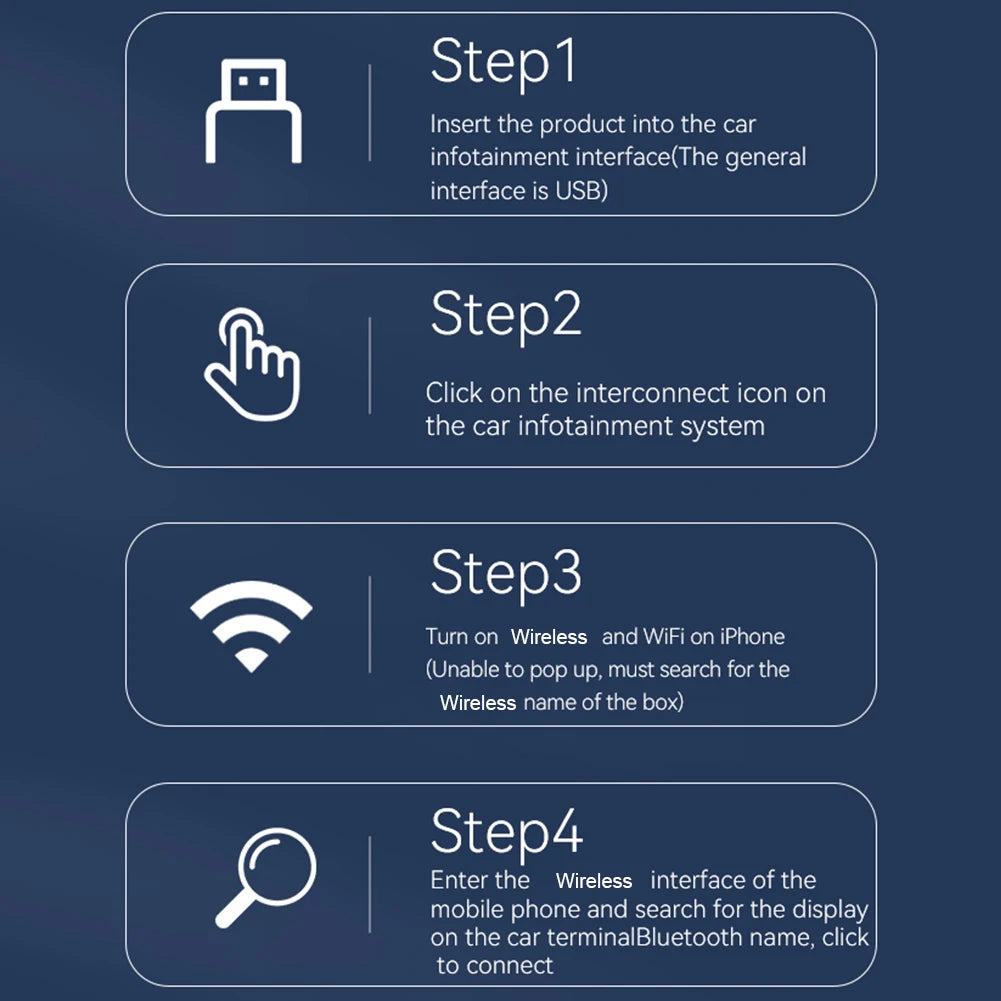 Wireless Carplay Android Auto Adapter Plug & Play Smart AI Box