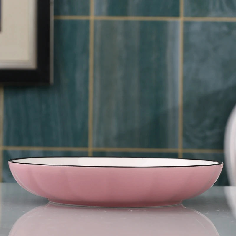 Large Size Cerc Bowl Set Creative Bowl Plate Combination Microwave Se Home Use Single 4 Pieces New 202 Dining Utensils