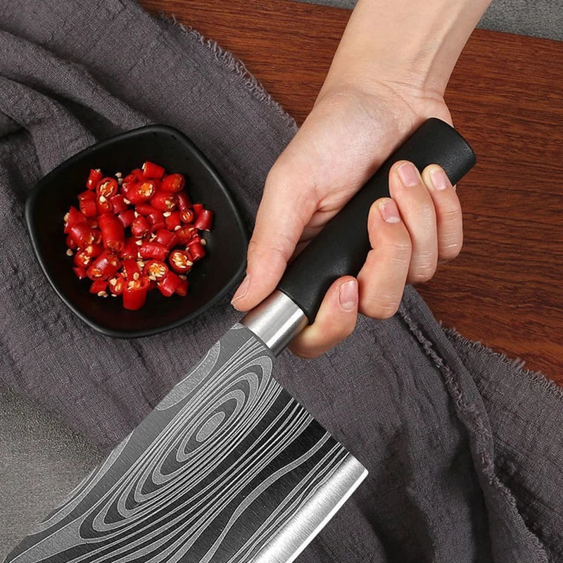 Damascus Kitchen Utility Set Knives Scissors Sharpening Rod Slicing Chef knife Stainless Steel