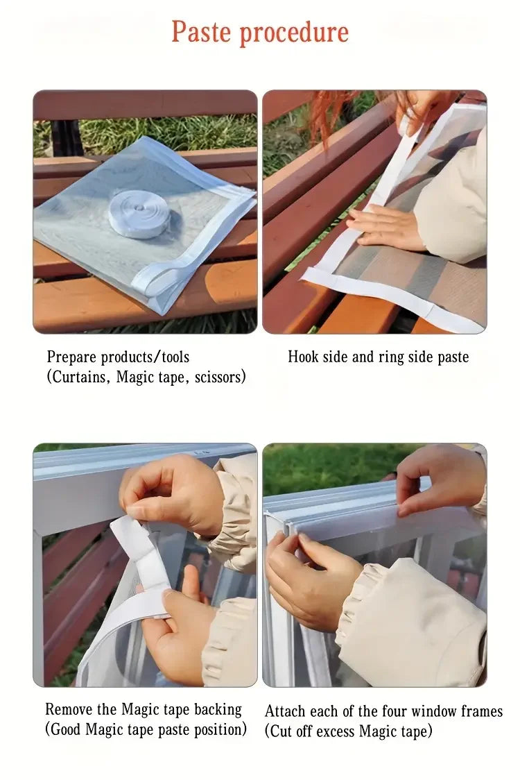 Summer mosquito proof door and window screens, available in various sizes (white) [Size 75 cm -100 cm]