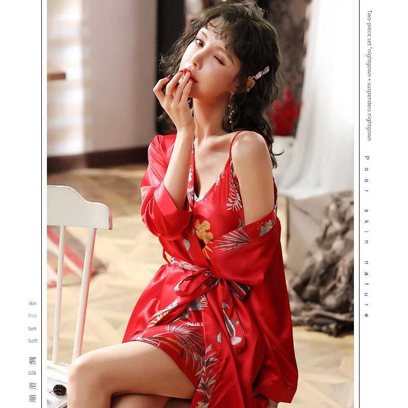 Women Ice Silk Pajamas