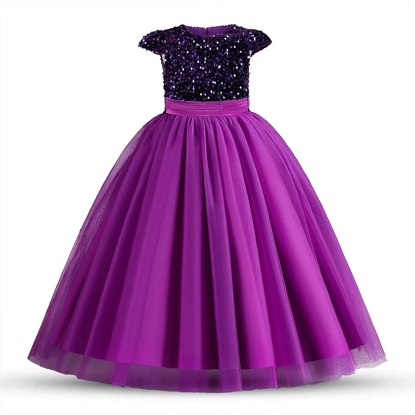 Elegant Girls Long Sequin Princess Dresses