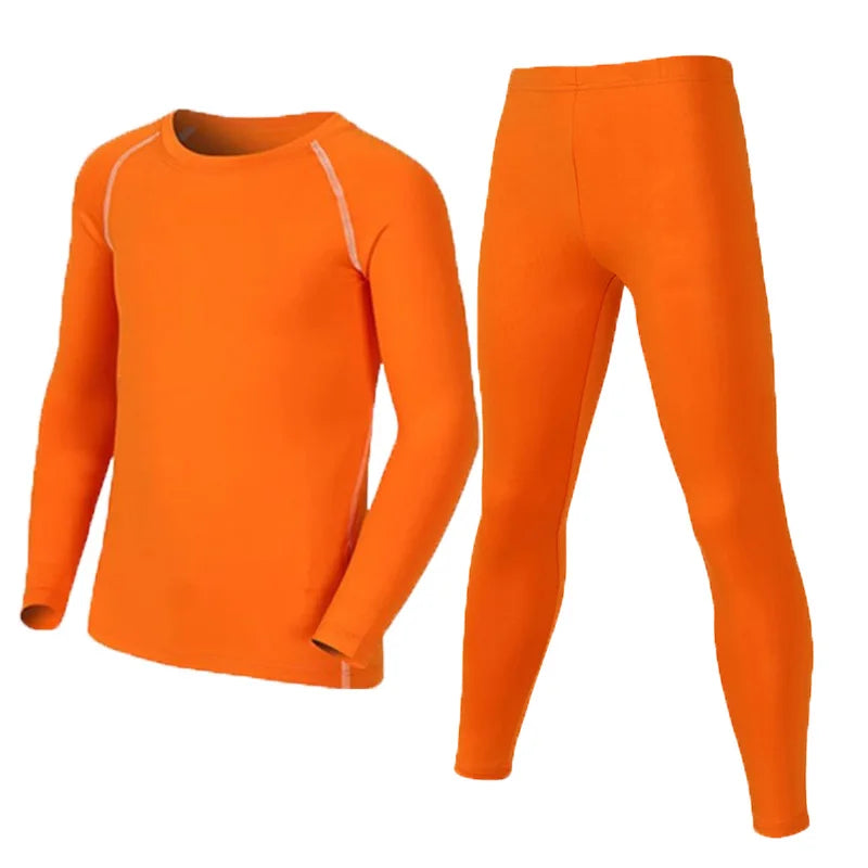 Children Kid Boy Girl Compression Skiing Underwear Set Fitness Ski Snowboarding Sport Running Hiking Exercise Jogging Suit 19