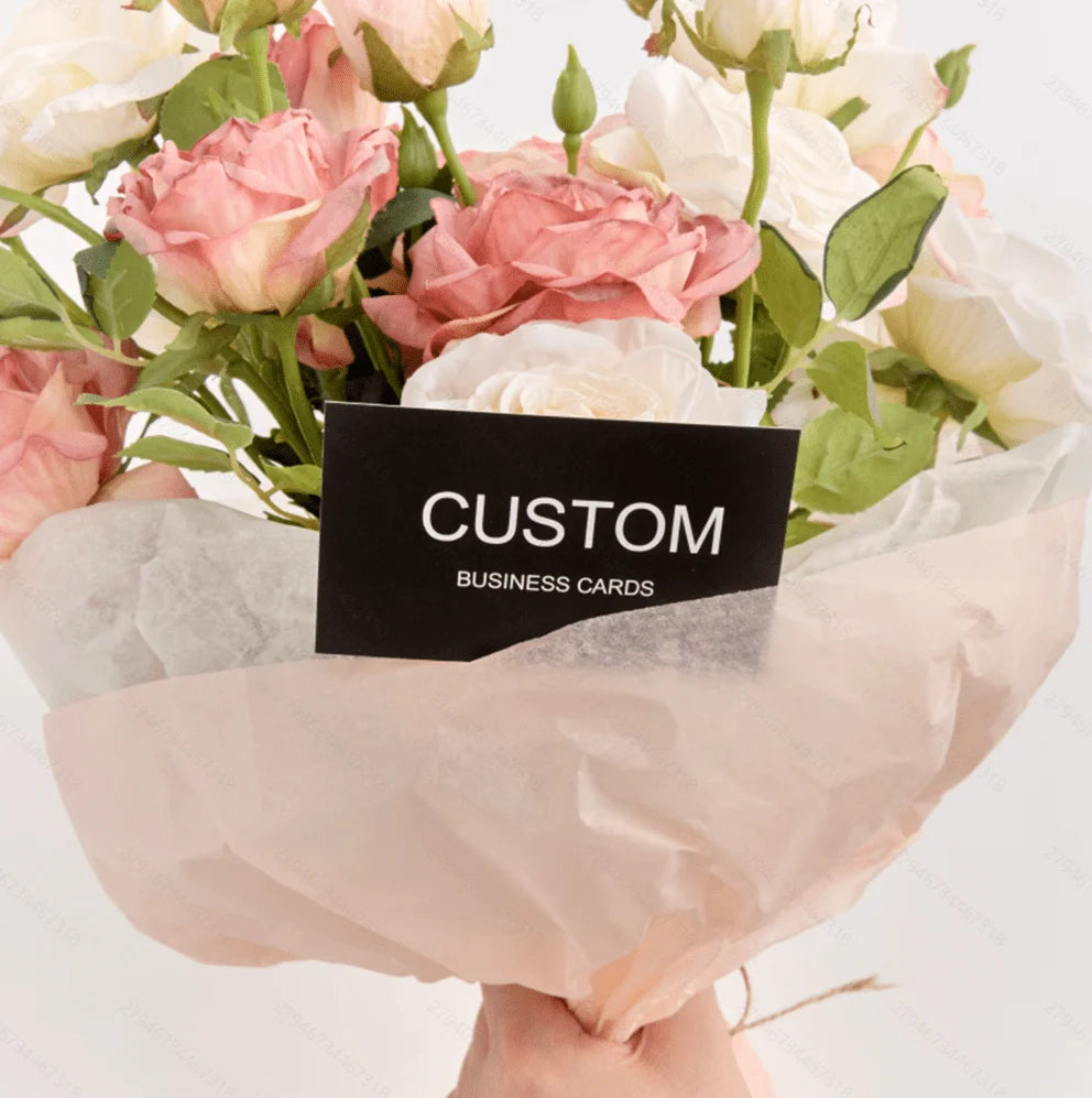 200/500/1000pcs Customizable Cards, Personalized Business Cards with Acrylic Storage Box, Waterproof Thank You Invitations