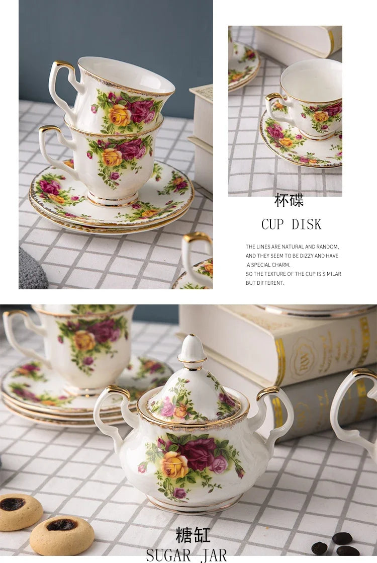 English Bone China Coffee cup Afternoon Tea cup Old Town Rose European Coffee Cup Plate Wedding Birthday Gift