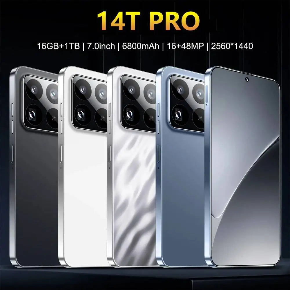 2025 New 14T Pro 7.0 Inch Global Edition Original 16GB+1TB 5G Dual Card Facial Recognition Function 6800Mah Battery