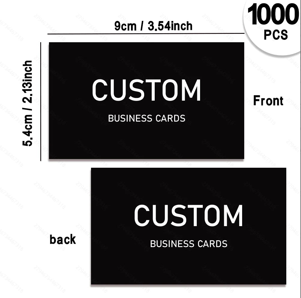 200/500/1000pcs Customizable Cards, Personalized Business Cards with Acrylic Storage Box, Waterproof Thank You Invitations