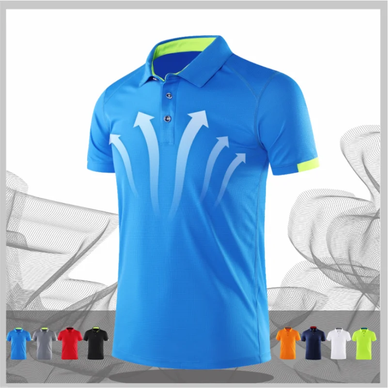 Customizable Diy Logo Quick-drying Polo Shirt For Men & Women Hiking Cycling Camping Outdoor Sports Group Clothing