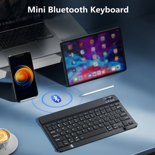 Keyboard Wireless Bluetooth 2.4G Rechargeable