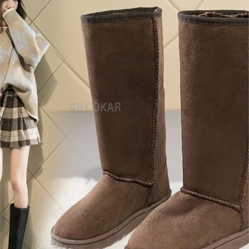 European & American Women snow boots High-tube tall and large size boots 41 size