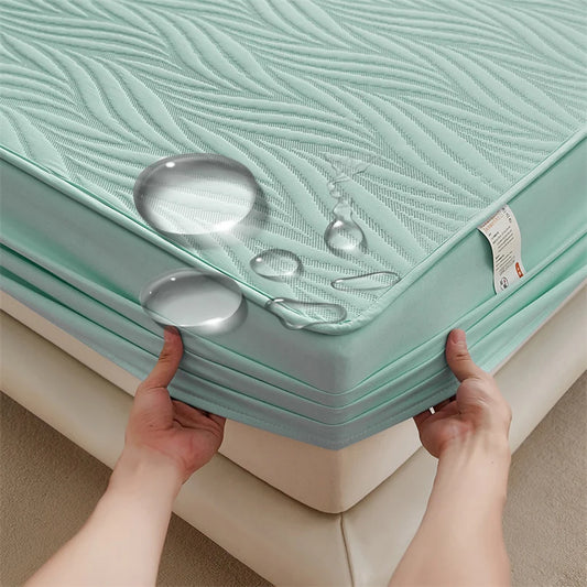 Waterproof Thicken Mattress Cover Quilted Cotton Mat Bed Covers Pad Skin-friendly Fitted Sheet Mattress Protector 100/140/160