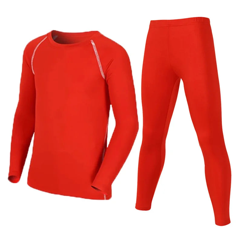 Children Kid Boy Girl Compression Skiing Underwear Set Fitness Ski Snowboarding Sport Running Hiking Exercise Jogging Suit 19