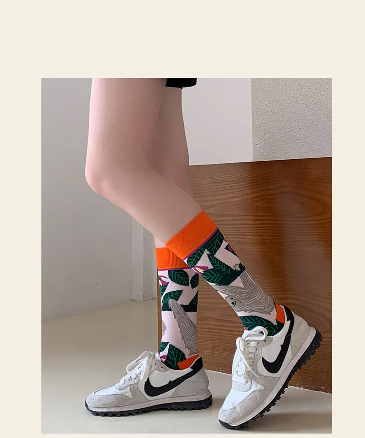 Fashion Colorful Spring Autumn Women's Socks
