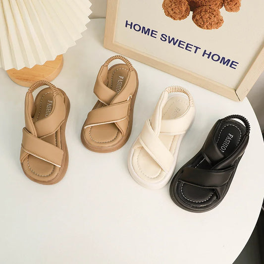 Girls Summer Beach Cross-tied Sandals