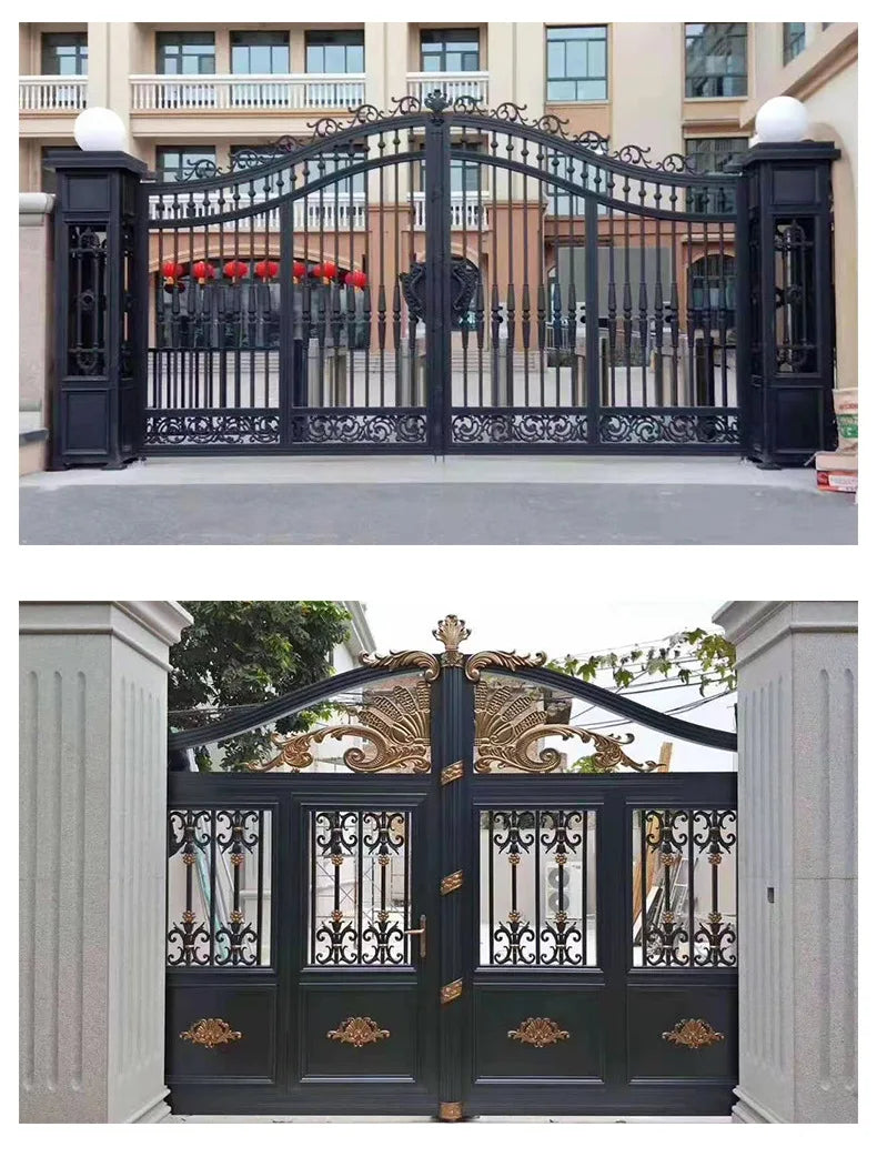 Gate villa aluminum courtyard European style garden gate manufacturer supply