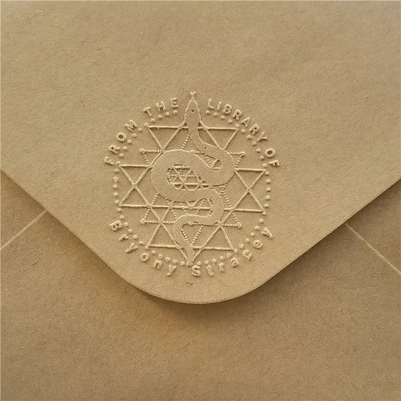 Custom Initials Embosser stamp,Book Embosser Personalized Wedding Embossing Stamp, Address Stamp, Form the Library Embosser