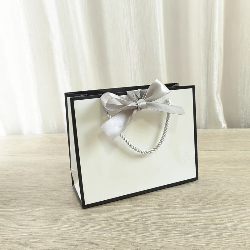 10 Pcs Custom Logo Gift Bag Packaging Box For Small Businesses Valentines Day Paper Bag Favors Boxes Wedding Birthday Flower