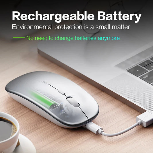Wireless mouse with rechargeable battery