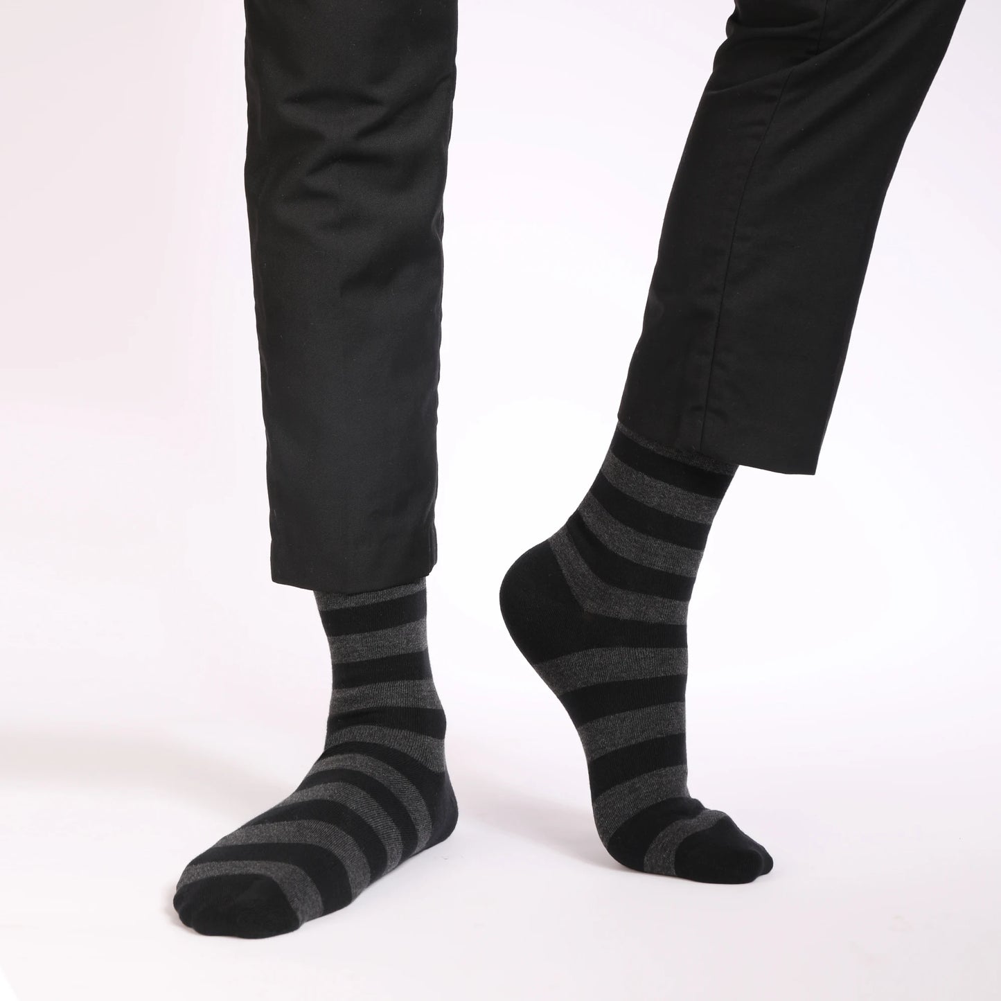 5 Pairs Men's Dress Socks High Quality Combed Cool Breathable Cotton Crew Socks Plus Size
