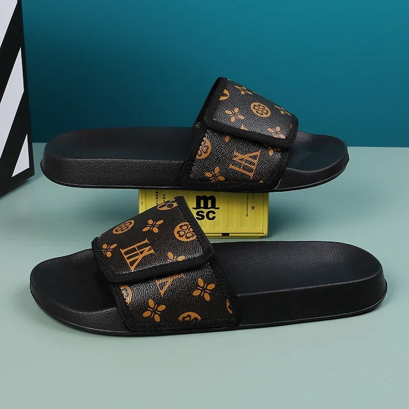 Men's Comfortable Genuine Leather Sandals Summer Slippers