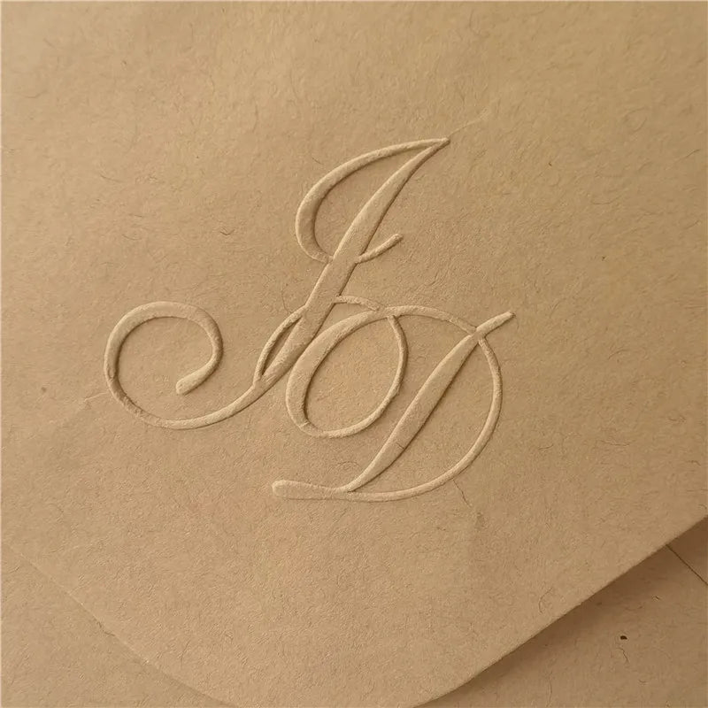Custom Initials Embosser stamp,Book Embosser Personalized Wedding Embossing Stamp, Address Stamp, Form the Library Embosser